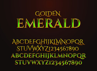 fantasy luxury golden emerald text effect © didik