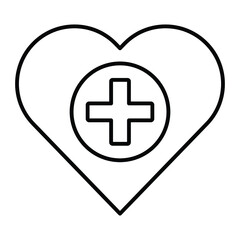 Care, life, love, medication line icon. Outline vector.