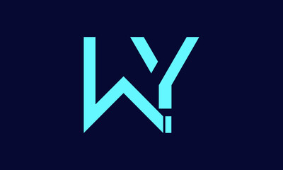 Letter WY minimal icon - Vector Design