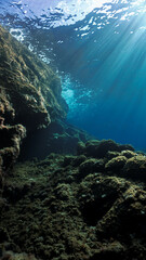 Dreamful underwater landscape