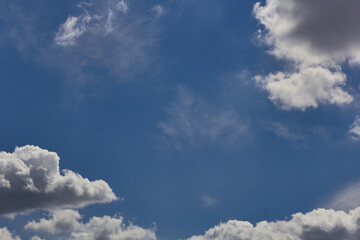 Naklejka na ściany i meble Beautiful blue sky and beautiful white clouds.