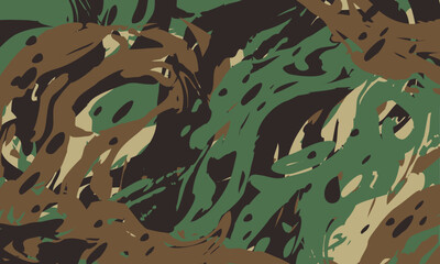 Camouflaged texture. Background stained and dotted with colors. Backgrounds for military use, army, soldiers, war. Template for textile or graphic use. Jungle, forest, grassland and nature camouflages © PROPOSTELLA