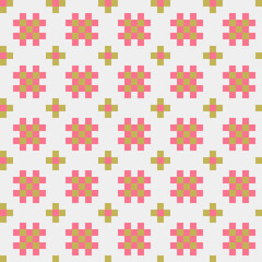 Fototapeta premium Abstract Cross Pattern generative computational art illustration