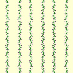 壁紙　葉っぱストライプ　パステルイエロー