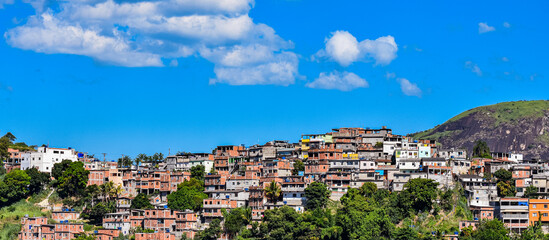 Photograph of low-income peripheral community popularly known as “favela” in Rio de Janeiro, Brazil © @renatopmeireles