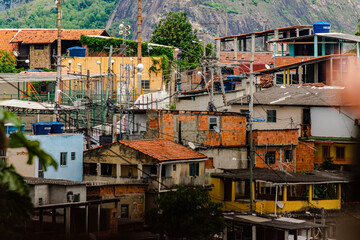 Photograph of low-income peripheral community popularly known as “favela” in Rio de Janeiro, Brazil © @renatopmeireles