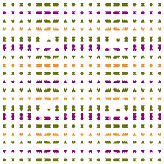 模様　カラフル図形　秋色