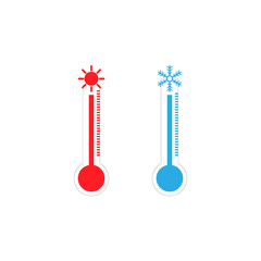Thermometer icon isolated on white background