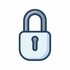 padlock security single isolated icon with filled line style