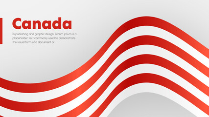 Canada wave Flag Illustration
