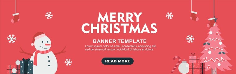 Christmas day backround snowman and christmas objects vector illustration Premium Vector