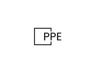 PPE letter initial logo design vector illustration