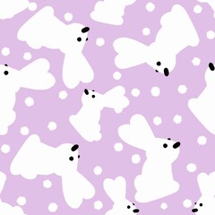 Obraz premium New year seamless pattern with chocolate rabbits for fabrics and textiles and packaging 