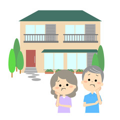 住み慣れた住宅について悩んでいる老夫婦