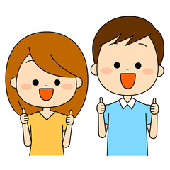 いいねをしている男女