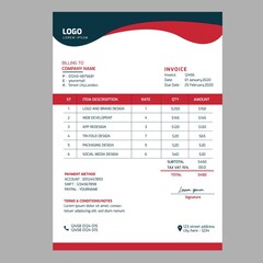 Creative invoice  billing design vector template 