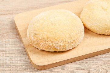 Fototapeta na wymiar Homemade bread with cream.