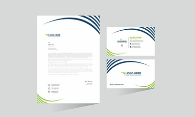 simple letterhead and business card design