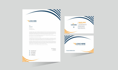 simple letterhead and business card design