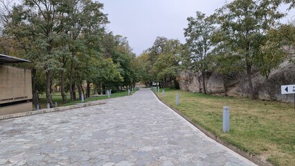 Street in the uplistsikhe cave town Museum, Gori,Georgia.