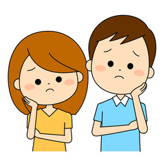 悩んでいる夫婦