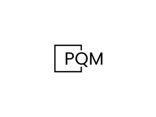 PQM letter initial logo design vector illustration