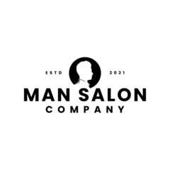 man salon logo design idea