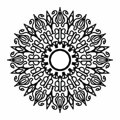 Circular pattern mandala art decoration elements