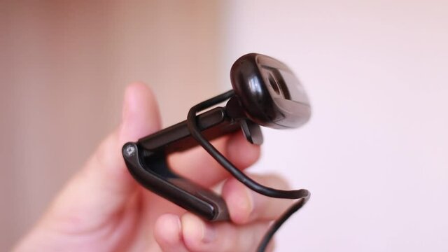 Holding web camera in hand