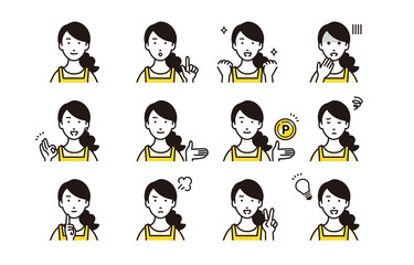 エプロン女性セット