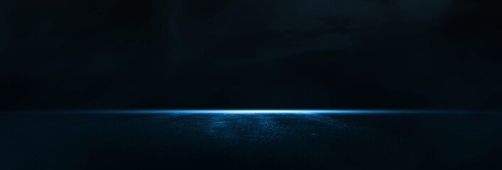 Asphalt blue dark street with smoke. Interior texture for display products wall.	