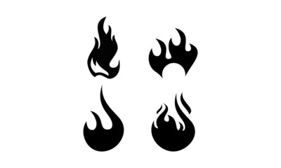 set template fire logo vector