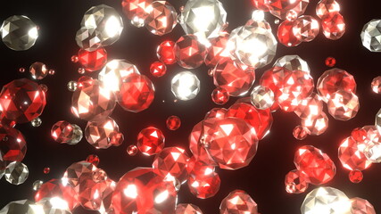 ガラス 宝石 キラキラ 透明 赤 [別Verあり]