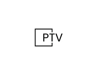 PTV letter initial logo design vector illustration