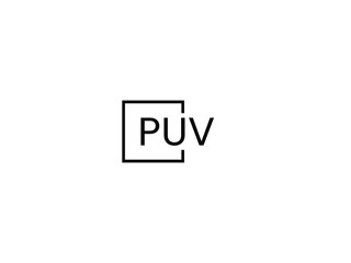 PUV letter initial logo design vector illustration