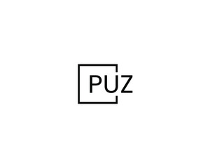 PUZ letter initial logo design vector illustration