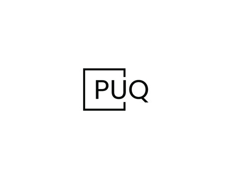 PUQ letter initial logo design vector illustration