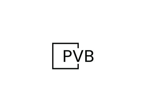 PVB letter initial logo design vector illustration