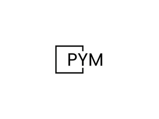 PYM letter initial logo design vector illustration