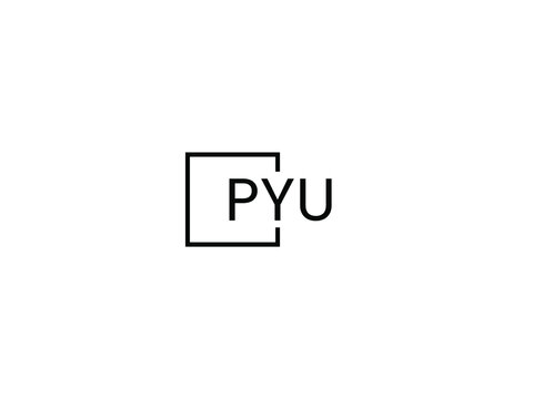 PYU letter initial logo design vector illustration