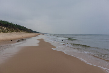 Strandspaziergang an der polnischen Ostsee von Mielno - Polen