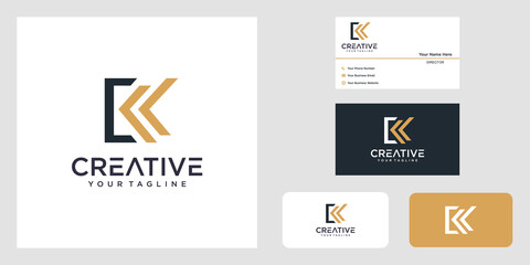 letter ck logo design concept