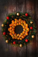 Sweet Bread Christmas Wreath. Holiday recipes. Braided Bread. Yeast bread pie with berries. Christmas cake - 469662901