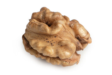Walnut. Walnut kernel. Nut isolated on white.