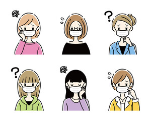 マスク　女性　困る　疑問　複数