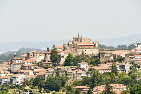 detail of the border city town fortaleza de valenca between spain and portugal