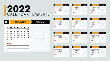 Professional business 2022 calendar in geometric style Vector