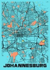 Johannesburg - South Africa Gloria City Map