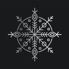 Silver Set vector snowflakes isolated , Ethnic ice cristal ornament, christmas icons, snowflakes for print, design for banner, idea, cover, booklet, print, flyer, card, poster, badge, postcard