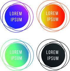 Geometric elements for design. Gradient circles. Geometric banner